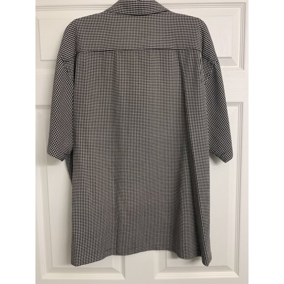 Vintage Silk Houndstooth Button Up Shirt Size XXL - Picture 3 of 10